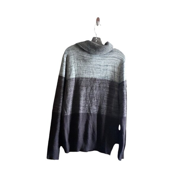 Mens Trash Nouveau Gray Burgundy Knit Metal Zip Turtle Neck Neck M Gift Idea - Picture 8 of 14